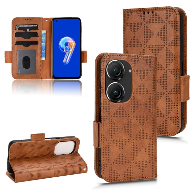 Symmetrical Triangle Leather Phone Case, For Asus Zenfone 9, For Asus ROG Phone 3 Strix / 3 ZS661KL, For Asus ROG Phone 5, For Asus ROG Phone II, For Asus ROG Phone 6, For Asus Zenfone 7 Pro ZS671KS, For Asus Zenfone 8 ZS590KS