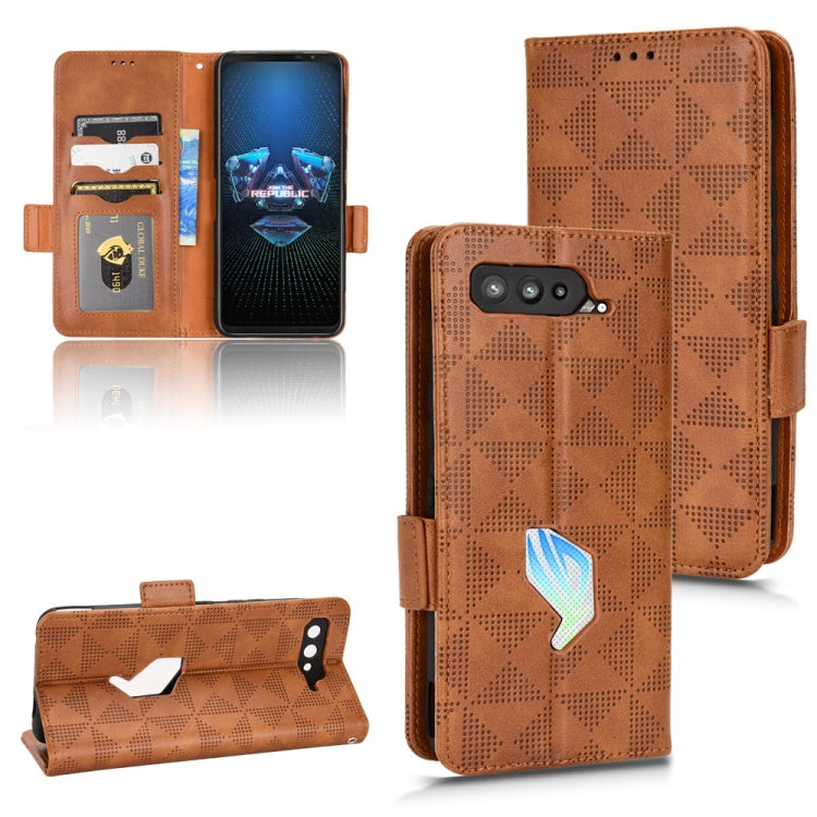 Symmetrical Triangle Leather Phone Case, For Asus Zenfone 9, For Asus ROG Phone 3 Strix / 3 ZS661KL, For Asus ROG Phone 5, For Asus ROG Phone II, For Asus ROG Phone 6, For Asus Zenfone 7 Pro ZS671KS, For Asus Zenfone 8 ZS590KS