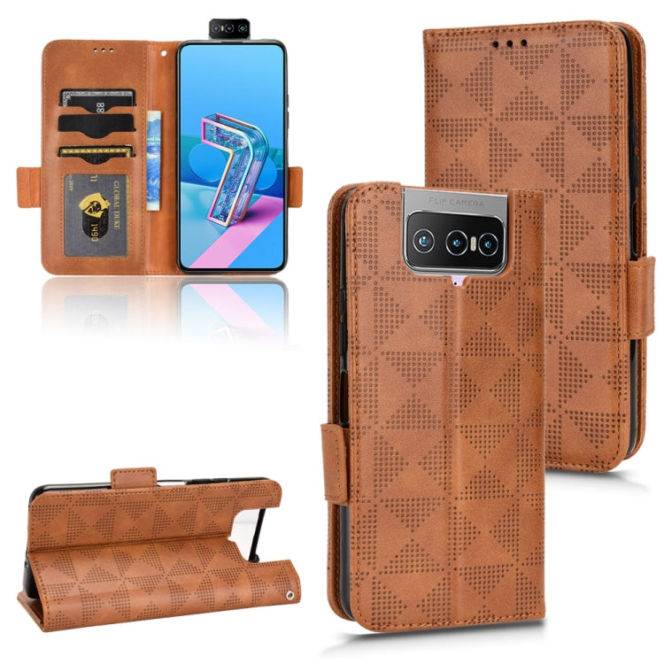 Symmetrical Triangle Leather Phone Case, For Asus Zenfone 9, For Asus ROG Phone 3 Strix / 3 ZS661KL, For Asus ROG Phone 5, For Asus ROG Phone II, For Asus ROG Phone 6, For Asus Zenfone 7 Pro ZS671KS, For Asus Zenfone 8 ZS590KS
