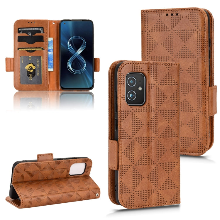 Symmetrical Triangle Leather Phone Case, For Asus Zenfone 9, For Asus ROG Phone 3 Strix / 3 ZS661KL, For Asus ROG Phone 5, For Asus ROG Phone II, For Asus ROG Phone 6, For Asus Zenfone 7 Pro ZS671KS, For Asus Zenfone 8 ZS590KS