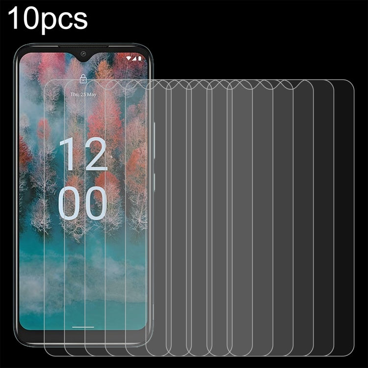 10-pack tempered glass screen protectors, 2.5D edge, for a smartphone screen