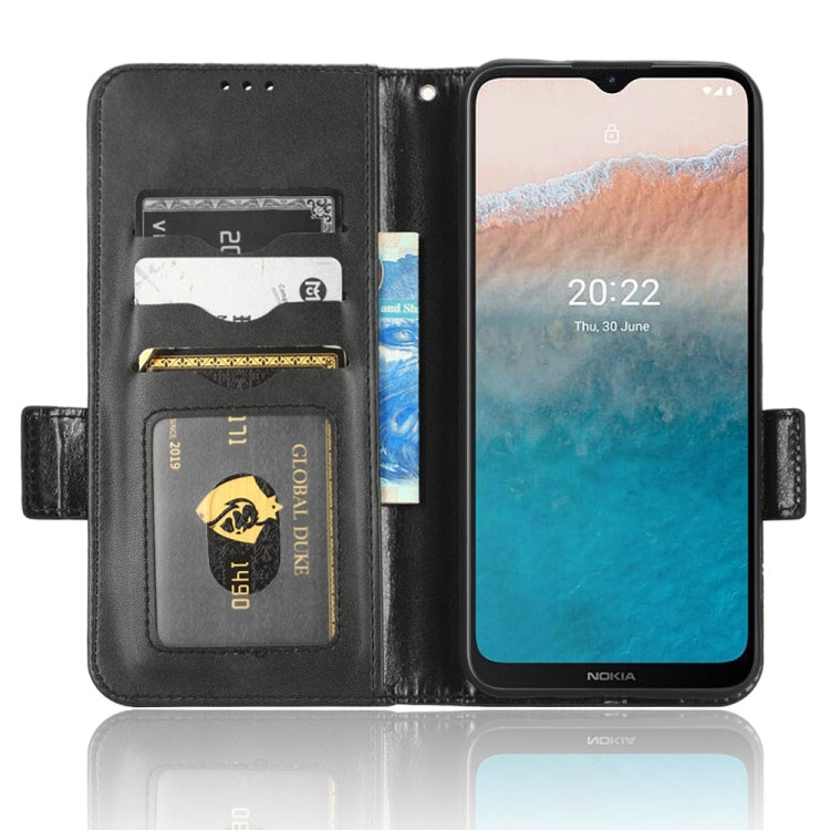 Black wallet-style phone case with symmetric triangle pattern; flip cover and card slots