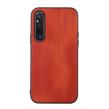 Red textured PU phone case with raised camera cutout
