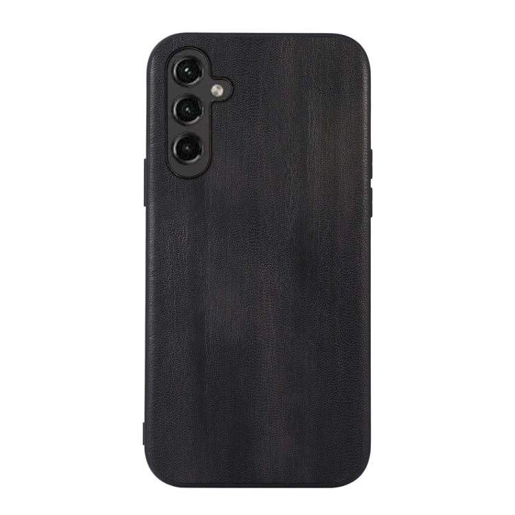 Black textured PU phone case with raised camera cutout