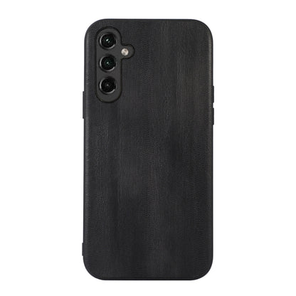 Black textured PU phone case with raised camera cutout