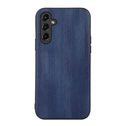 Blue textured PU phone case with raised camera cutout