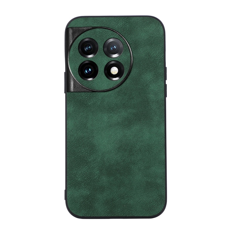 Morocco-texture PU phone case with camera cutout, green