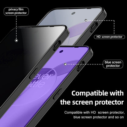 Black phone case with privacy screen protector cutout and camera housing