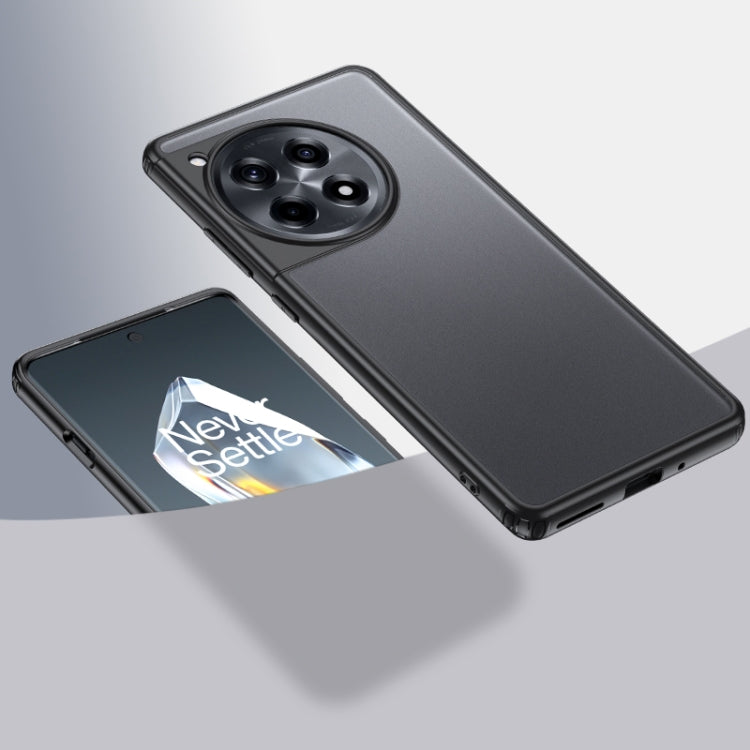 Matte black hard phone case with camera cutout and side protection bumper