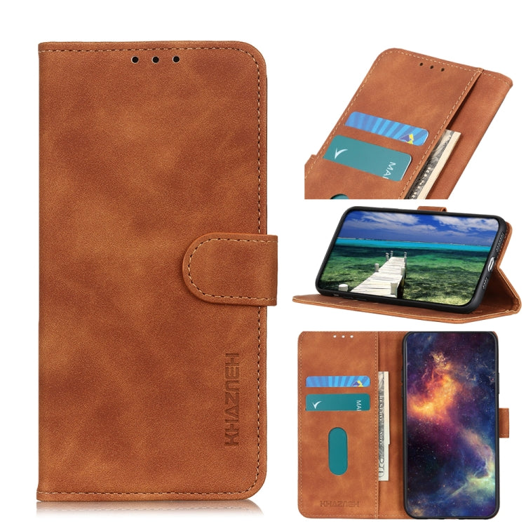 KHAZNEH Retro Texture Flip Leather Phone Case, For Google Pixel 7a, For Xiaomi Redmi Note 12 4G Global