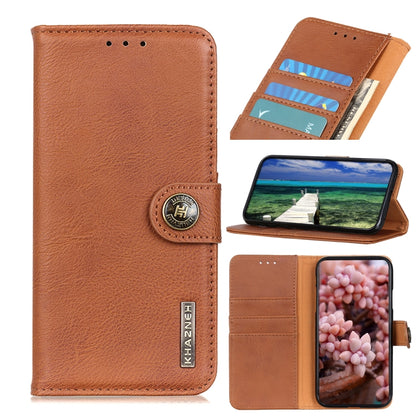 KHAZNEH Cowhide Texture Horizontal Flip Leather Phone Case, For Google Pixel 7a, For Xiaomi Redmi Note 12 4G Global