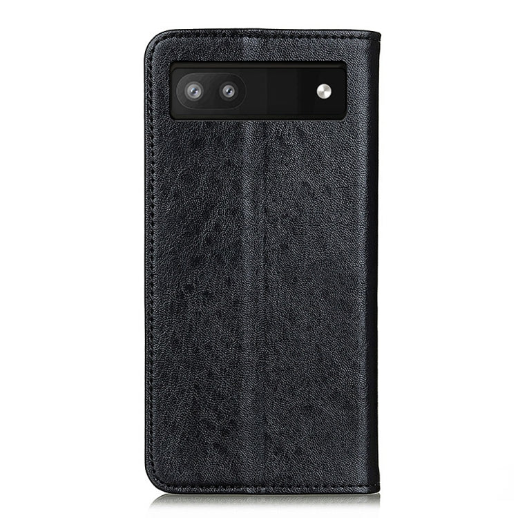 Black textured leather phone case with camera cutout on the back