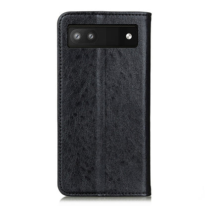Black textured leather phone case with camera cutout on the back