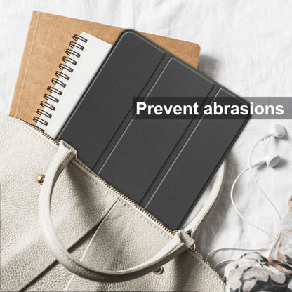 Black folio tablet case with smooth PU leather finish