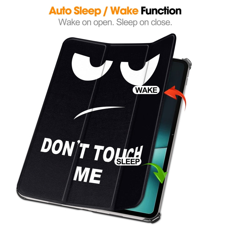 Smart tablet case open in stand mode with fold cover over screen for sleep/wake protection