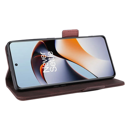 Wine red leather folio phone case with magnetic clasp and stand-up viewing angle.