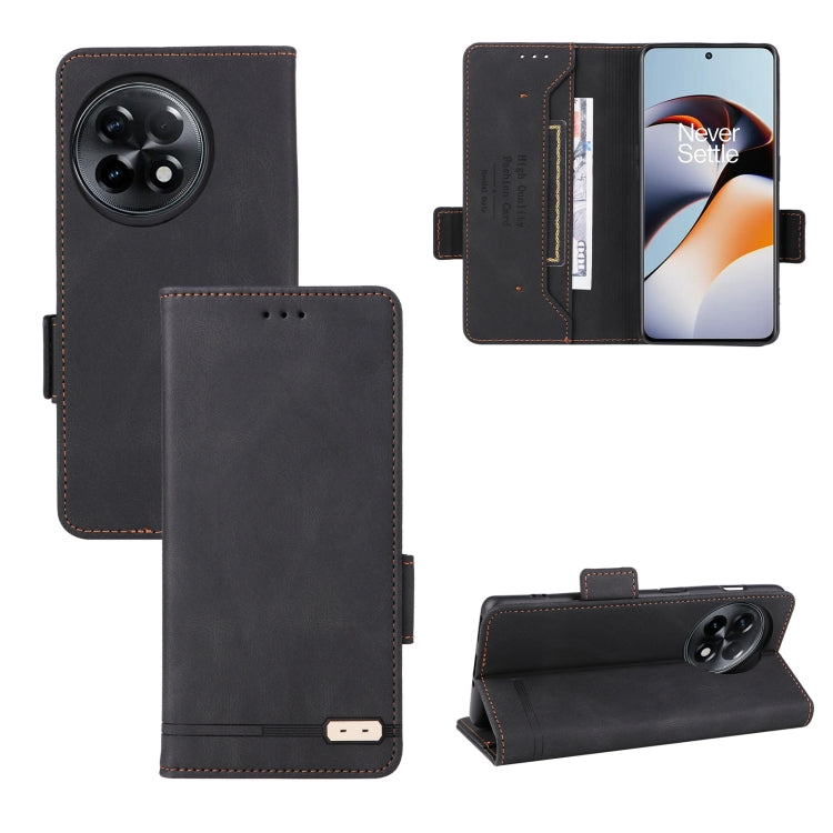 Black leather folio phone case with magnetic clasp, card slot, and camera cutout.