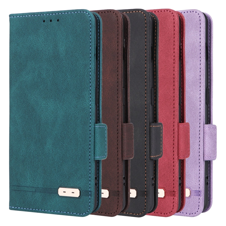 Set of leather folio phone cases in multiple colors with magnetic clasp.