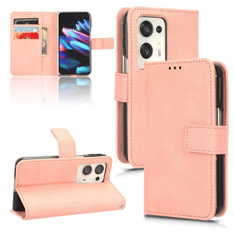 Pink lambskin leather wallet phone case with kickstand and multiple viewing angles