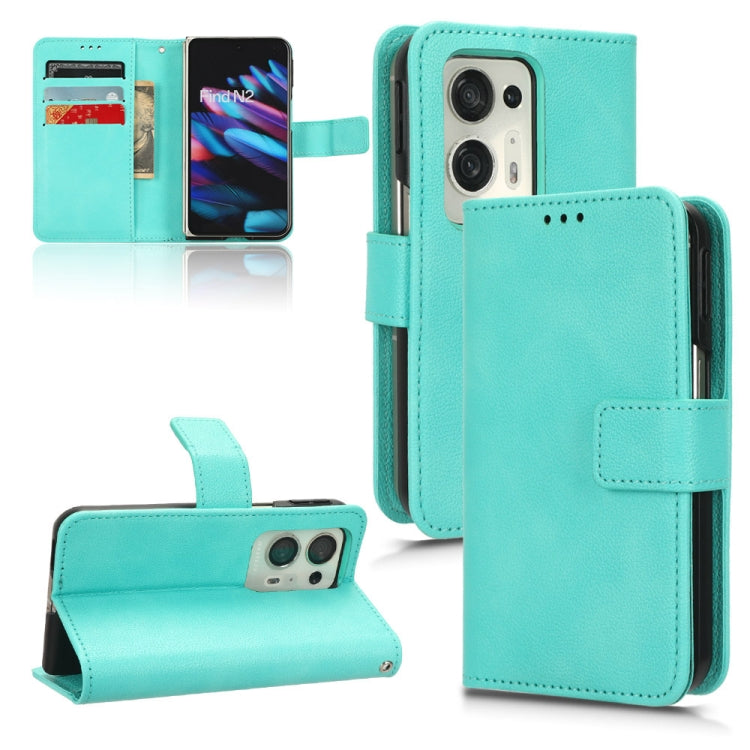 Lambskin leather phone case in turquoise with fold stand and card slot