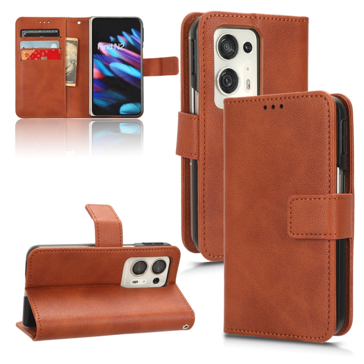 Lambskin leather phone case in tan brown with fold stand and card holder