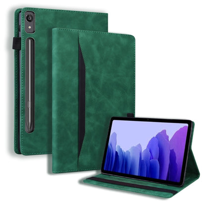 Green leather tablet case with horizontal flip cover and kickstand
