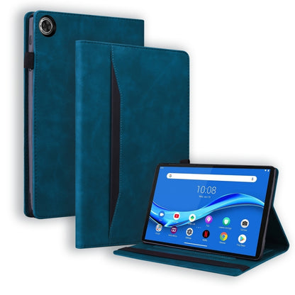 Shockproof blue leather-look tablet case with horizontal flip cover and stand