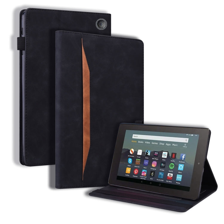 Shockproof horizontal flip leather tablet case, dark cover with tablet on stand