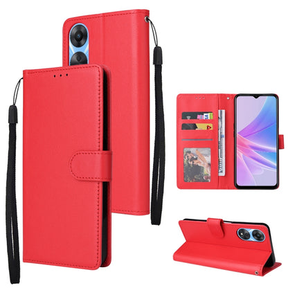 Red leather wallet phone case with 3 card slots, wrist strap and viewing stand