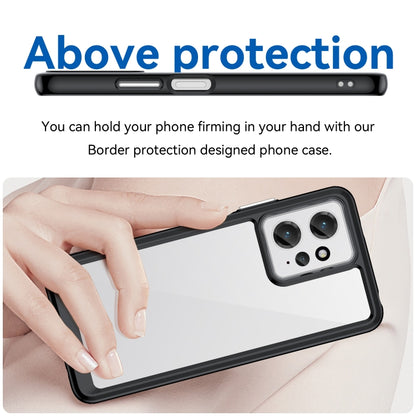 Black TPU phone case with transparent back and camera cutout