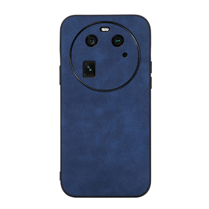 PU phone case with Moroccan texture, blue, slim back with camera cutouts