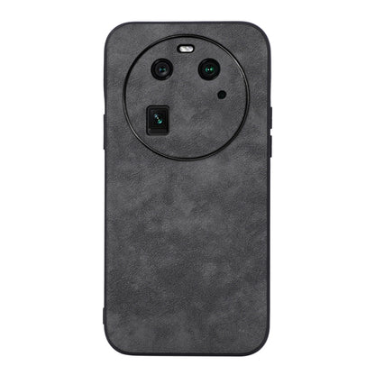 PU phone case with Moroccan texture, dark gray, slim back with camera cutouts