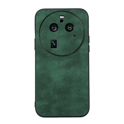 PU phone case with Moroccan texture, green, slim back with camera cutouts