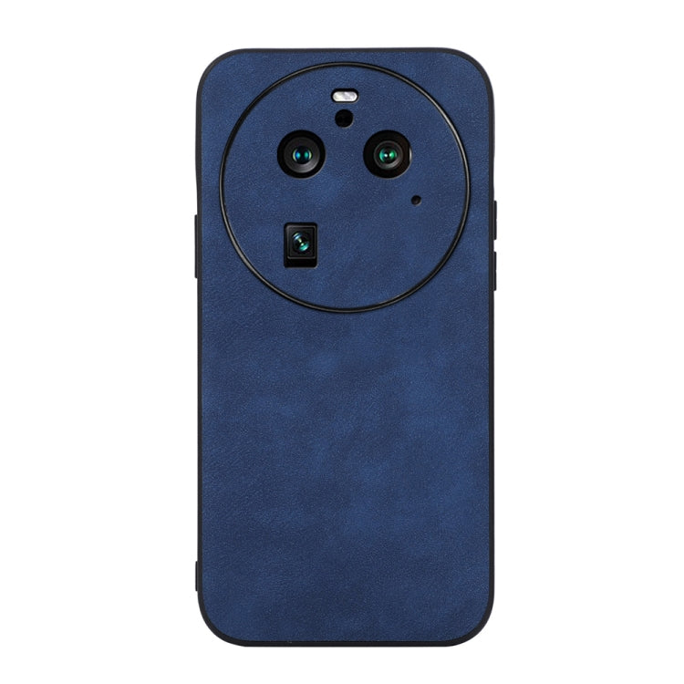 PU phone case with Moroccan texture, blue, slim back with camera cutouts