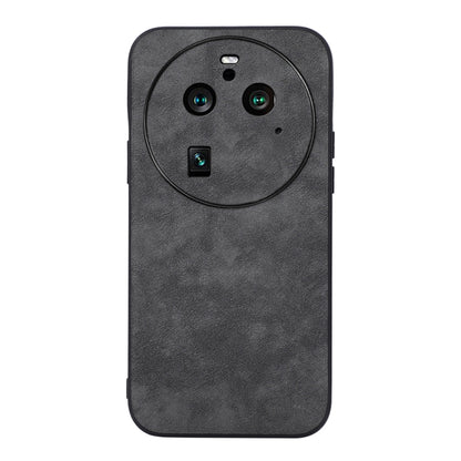 PU phone case with Moroccan texture, dark gray, slim back with camera cutouts