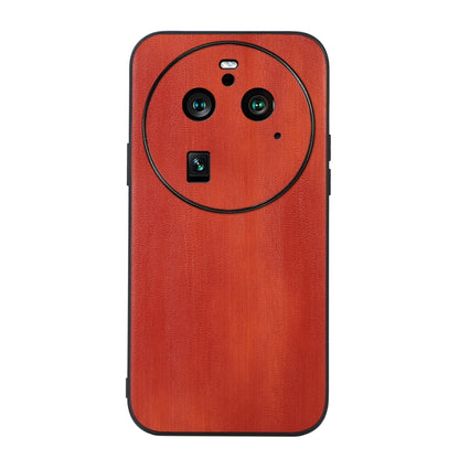 Coffee PU phone case, textured orange-brown back view with camera cutouts