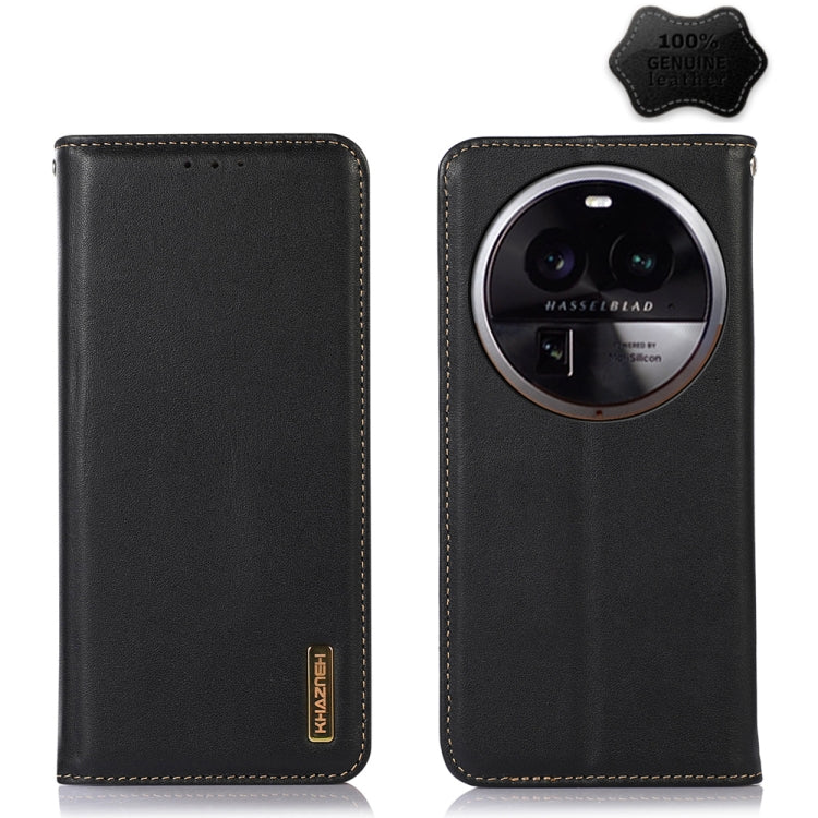 KHAZNEH leather phone case in dark color with Hasselblad-style camera lens opening