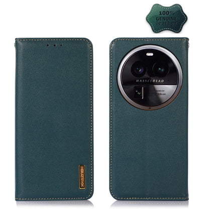 KHAZNEH leather phone case in green with Hasselblad-style camera lens opening