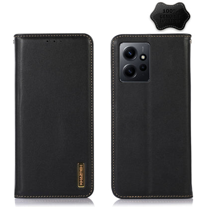 KHAZNEH leather phone case in black with square camera opening and stitched trim