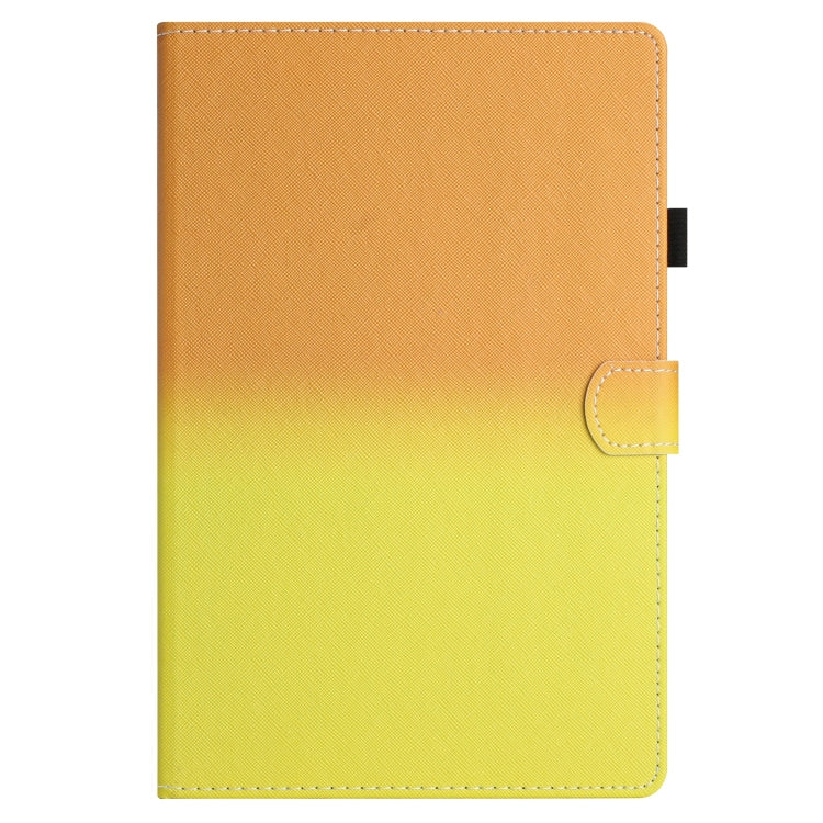 Gradient leather tablet folio case with stitched edges and corner magnetic strap