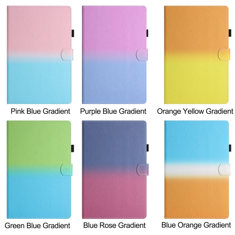 Gradient leather tablet case color options, six covers with flip tabs and camera cutouts
