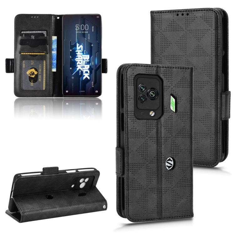 Black textured leather-look phone wallet case with flip cover and camera cutouts