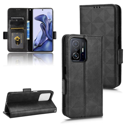 Black textured leather-look phone wallet case with flip cover and camera cutout