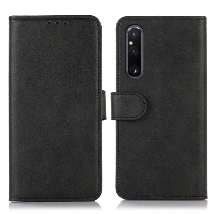 Black flip leather phone wallet case with card slots and camera cutout