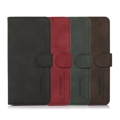 Matte leather wallet phone cases in black, red, green, and brown with flap closures