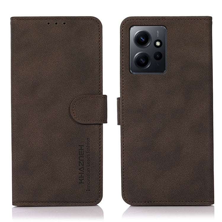 Brown matte leather wallet phone case with magnetic flap and card slot, camera cutout