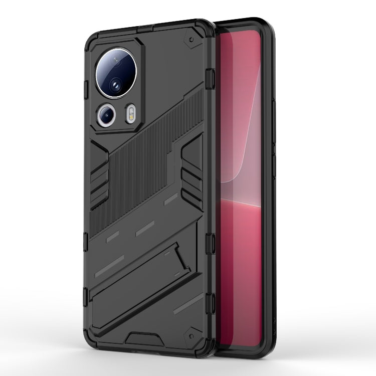 Black rugged shockproof phone case with textured grip panels and camera cutouts