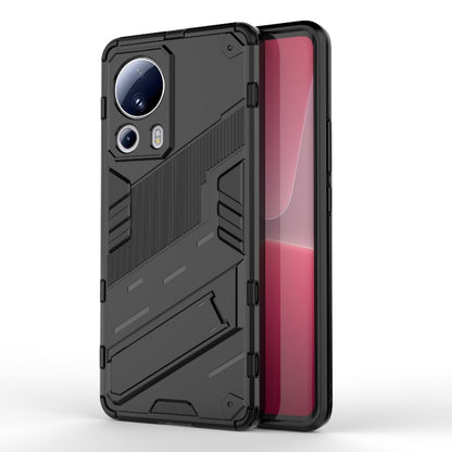 Black rugged shockproof phone case with textured grip panels and camera cutouts