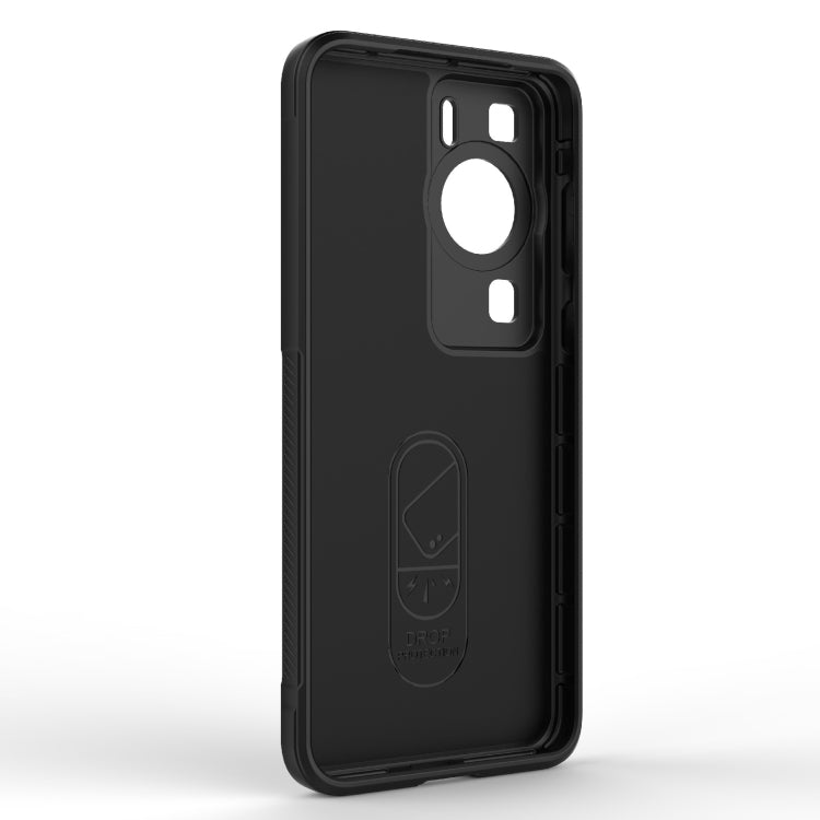 Black TPU phone case with flannel lining, camera cutouts and button openings