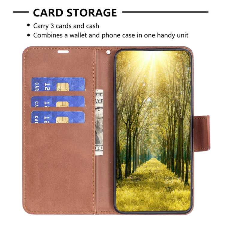 Brown folio phone case with card slots for cards and cash, plus phone window.